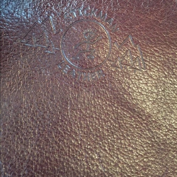Stickman Leather of Seattle WA. Brown leather satchel with lots of pockets - Picture 2 of 6